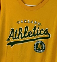 Vintage Oakland Athletics T Shirt MLB Baseball Team Logo Crew Yellow Men’s XL - £23.13 GBP