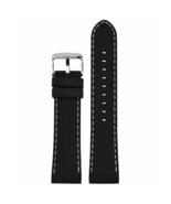 Morellato Carezza Silicone Watch Strap - Black - 20mm - Chrome-plated St... - $50.69 CAD