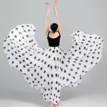 Polka Dot Print Chiffon Skirt Summer Chiffon Skirt Custom Plus Size Beach Skirt image 8