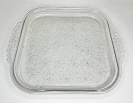 Princess House Fantasia Frosted Bake n&#39; Serve Tray item # 536 Poinsettia - £33.24 GBP