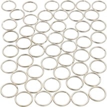 Steel Split Rings 20mm Jewelers Clasp Charm Links Connection Parts 50Pcs - £6.92 GBP