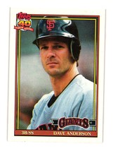 1991 Topps #572 Dave Anderson San Francisco Giants - £1.57 GBP