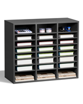 VEVOR Literature Organizer, 24 Compartments, with Adjustable Shelves, Grey - $89.99