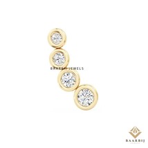 Delilah Single Graduate Round Diamond Push Back Post Stud Earring 14K So... - £235.10 GBP+