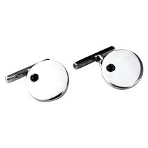 Sterling Silver Cufflinks w/ Cabochon Sapphires ~ Great Father&#39;s Day Gift - £215.02 GBP