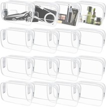 16 Pieces Clear Makeup Bags Bulk TSA Approved Toiletry Bag for Travel PVC Waterp - £35.60 GBP