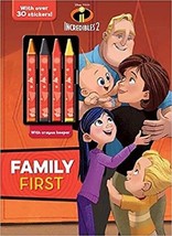 Family First Disney Pixar Incredibles Color &amp; Activity With Crayons 30 Stickers - £5.44 GBP