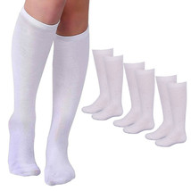 3 Pairs Knee High Socks Uniform School Soccer Tube Toddler Girl White Sm... - £16.58 GBP