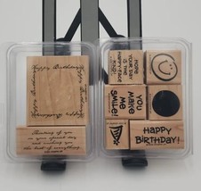 Stampin Up Birthday Themed Mounted Stamp Sets - Smile &amp; Happy Birthday Frame - £7.66 GBP
