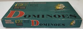 Vintage Parker Brothers Clipper Ship Boats Double Nine Dominoes 1960 toy... - $17.70