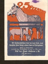 Germany Notgeld Stadt Gustrow 25 Pfennig 1922 - horse - £2.43 GBP