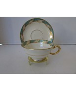 LENOX BONE CHINA BELLEVUE SEA-GREEN PATTERN TEACUP &amp; SAUCER  - $13.51 CAD