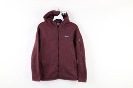 Patagonia Womens Small Spell Out Better Sweater Full Zip Hoody Hoodie Currant - £77.86 GBP