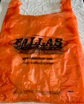 Defunct Fallas discount store large orange plastic store bag movie photo... - $19.75