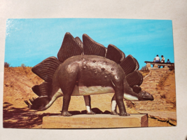 Vintage Postcard - Small Dinosaur Rapid City Dinosaur Park- Rushmore News - £11.76 GBP