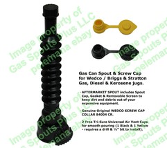 Aftermarket Wedco Gas Spout Oem Discontinued Screw Cap 84004CR +Yellow Blk Vents - £11.25 GBP