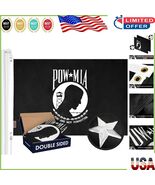 Heavy Duty 3x5 Ft POW MIA Flag - Double-Sided Polyester for All Weather - $1,292.24 MXN