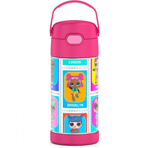 LOL Surprise Dolls Portraits Thermos Funtainer 12 Ounce Bottle Pink - £23.49 GBP