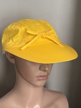 Vintage Paris Accessories Yellow Twill Hat Baseball Cap Sunhat Unisex Bi... - $310.47 MXN