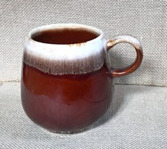 Vintage McCoy Pottery Brown Drip Glaze Coffee Mug Cup Rustic Cottagecore... - £3.09 GBP