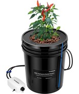 VIVOSUN DWC Hydroponics Grow System with Top Drip Kit, 5-Gallon Deep Water - $190.06 CAD