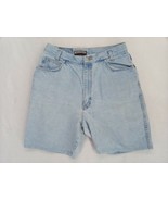 Vintage Memphis Women&#39;s Mom High-Rise Blue Denim Shorts Distressed Size 16 - $19.47 CAD