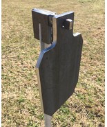 Interlocking 3/8" AR500 7"x12" IDPA/IPSC Steel Shooting Target w/ T-Post Hook - $59.39