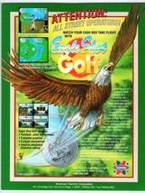 Eagle Shot Golf Arcade Video Game Flyer Original 1994 Retro Sports Art 8.5&quot; x 11 - £11.84 GBP