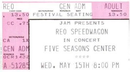 Vtg Reo Speedwagon Concert Ticket Stub Peut 15 1985 Cedar Rapids Iowa - £35.50 GBP
