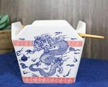 Oriental Nine Dragons King Takeout To Go Box Serving Bowl With Chopstick... - $18.99
