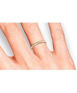 EWR 14K YELLOW GOLD SIZE 5.5 RING WOMEN PLAIN WEDDING BAND ESTATE VINTAGE - $2,171.13 MXN