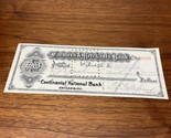 1909 Farmer&#39;s &amp; Merchant&#39;s Bank Check #20352 Continental National Bank  ... - $11.88