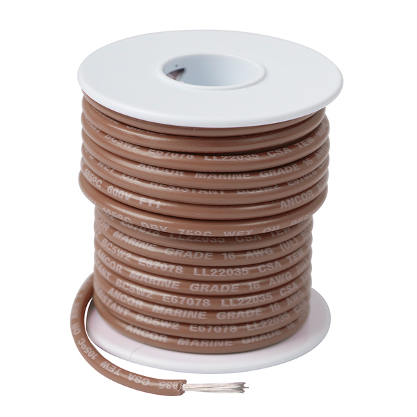 Ancor Tan 16 AWG Tinned Copper Wire - 100' - $33.71