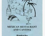 Cancun Mexican Restaurant Cantina Menu Campbell Blvd Hopkinsville Kentuc... - £14.01 GBP