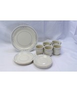 Corelle Needlepoint 3 Dinner + 4 Salad Plates 6 Saucers 5 Cups Lot of 18 - $486.95 MXN