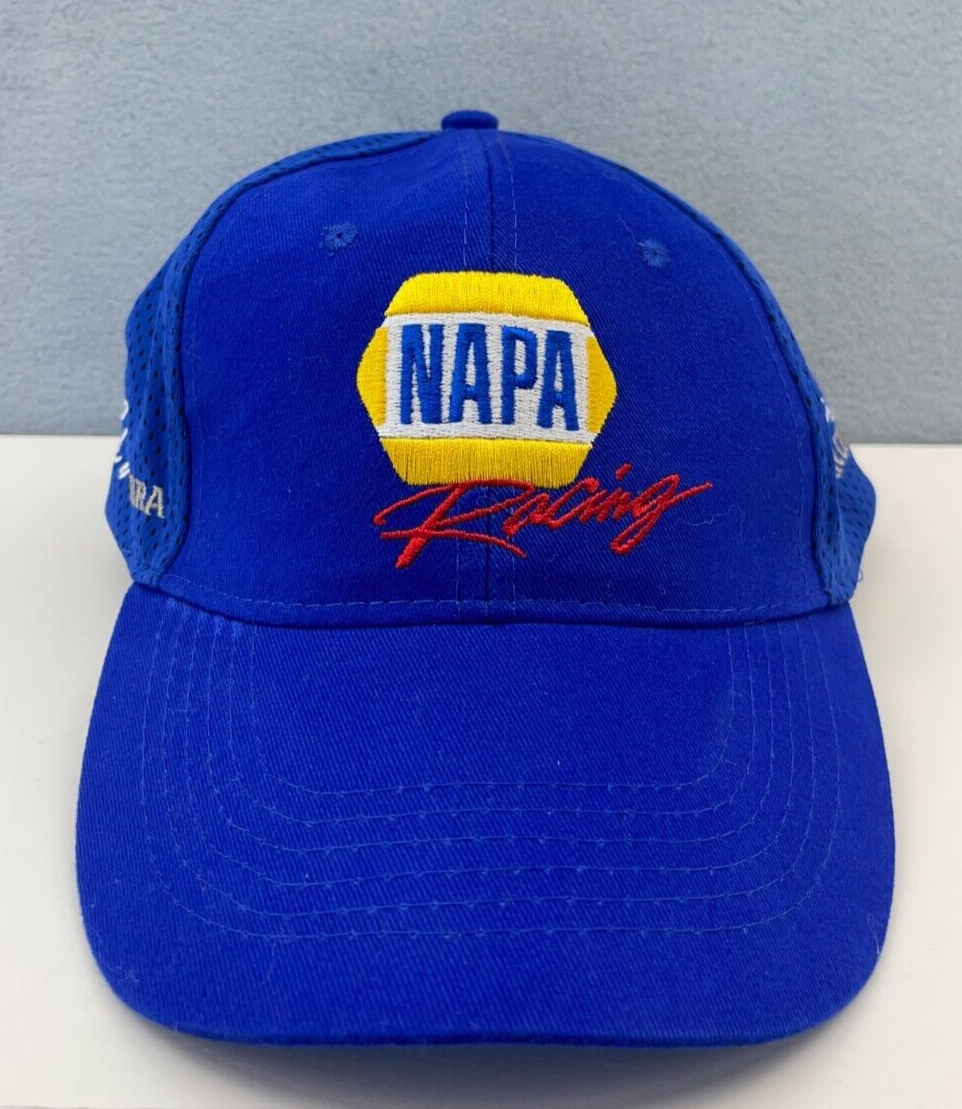 Napa Racing Hat NHRA Nascar Cap Blue Large Logo Embroidered Signatures One Size - $12.13