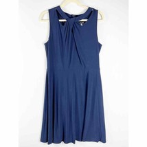 Nine West Womens Twist Neck Sleeveless Navy Blue Dress Size 10 - £15.57 GBP