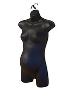 Maternity Female Dress Mannequin Body Form Display Pregnant Black - $630.16 MXN