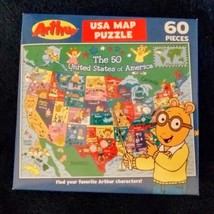 Arthur&#39;s United States Usa Map 60-Piece Puzzle SAME-DAY Ship - £3.83 GBP