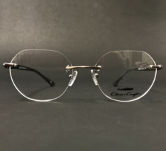 Chris and Craft Eyeglasses Frames CF1007 01 Black Silver Geometric 51-17-145 - £87.88 GBP