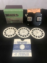Sawyers Bakelight Viewmaster Stereoscope With Box &amp; x3 Disney Reels- Vintage - £39.77 GBP