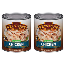 2 Cans- Keystone All Natural Chicken 28 oz ✅ No Preservative Fully Cooked Food✅ - £21.97 GBP