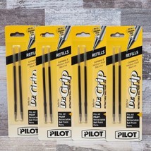 Pilot Dr Grip Refill Medium Point Retractable Ball Point Pen Black Ink Lot Of 4 - £9.45 GBP
