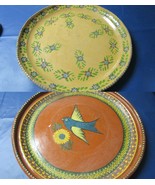 CAPULA MICHOACAN REDWARE MEXICAN STONEWARE POTTERY PLATTER TRAY   17&quot; - €106,61 EUR
