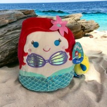 Squishmallows Ariel The Little Mermaid 10&quot; Plush + Mini Flounder Disney Toy NEW - £24.43 GBP