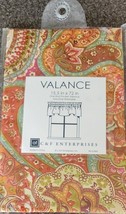 C and F Curtain ~ 15.5" x 72" ~ VEDA ~ Paisley ~ Multicolor ~ Rod Pocket Valance - £17.93 GBP