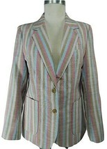 Vintage Blazer Sportscoat Mod Queens Way to Fashion Multi Color Striped ... - £48.42 GBP