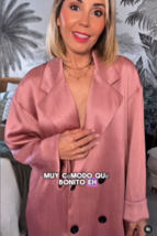 ZARA BNWT 2025. PINK MARSALA BLAZER CREASED EFFECT OVERSIZE. 4387/130/172 - $93.87