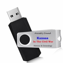 Kansas Civil War Books History &amp; Genealogy - 18 Books on USB Flash Drive - £8.50 GBP