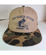 Vintage Log Cabin Store Danbury WI Camo Mesh Trucker Hat USA Made Semco - $736.95 MXN